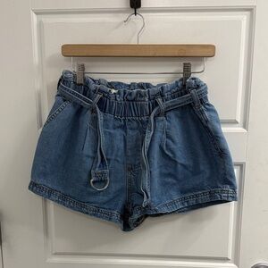 Anthropologie PILCRO Pull On Denim Shorts with Pockets Size MEDIUM